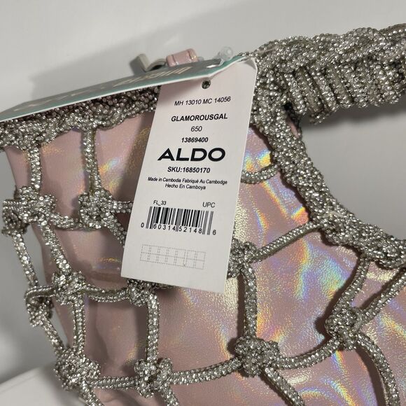 WICKED ALDO Wickedly Beautiful Glamorousgal Glinda Rhinestone Bling Handbag Pink - Picture 4 of 9